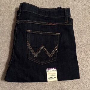 NWT Wrangler Q-Baby Indigo Jeans 13/14 X34